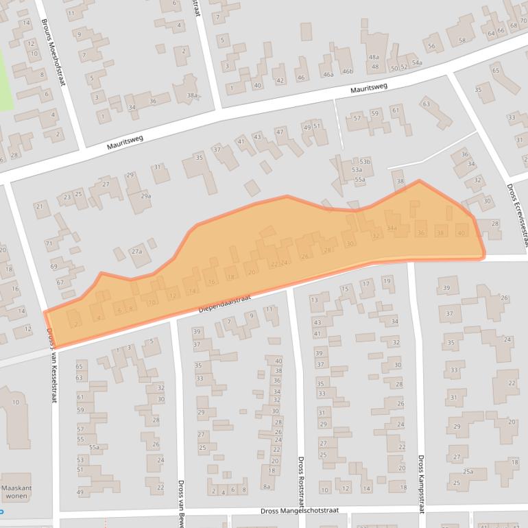Kaart van postcodegebied 6171JE.
