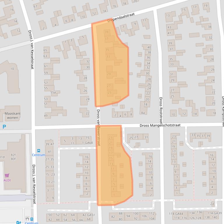 Kaart van postcodegebied 6171JT.