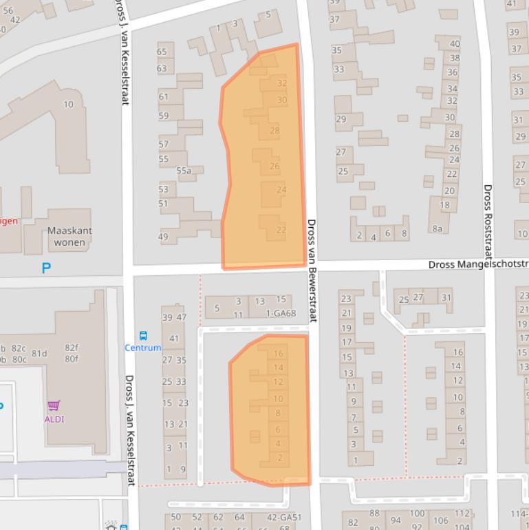 Kaart van postcodegebied 6171JV.