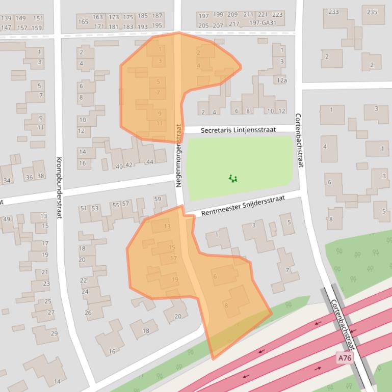 Kaart van postcodegebied 6171LM.