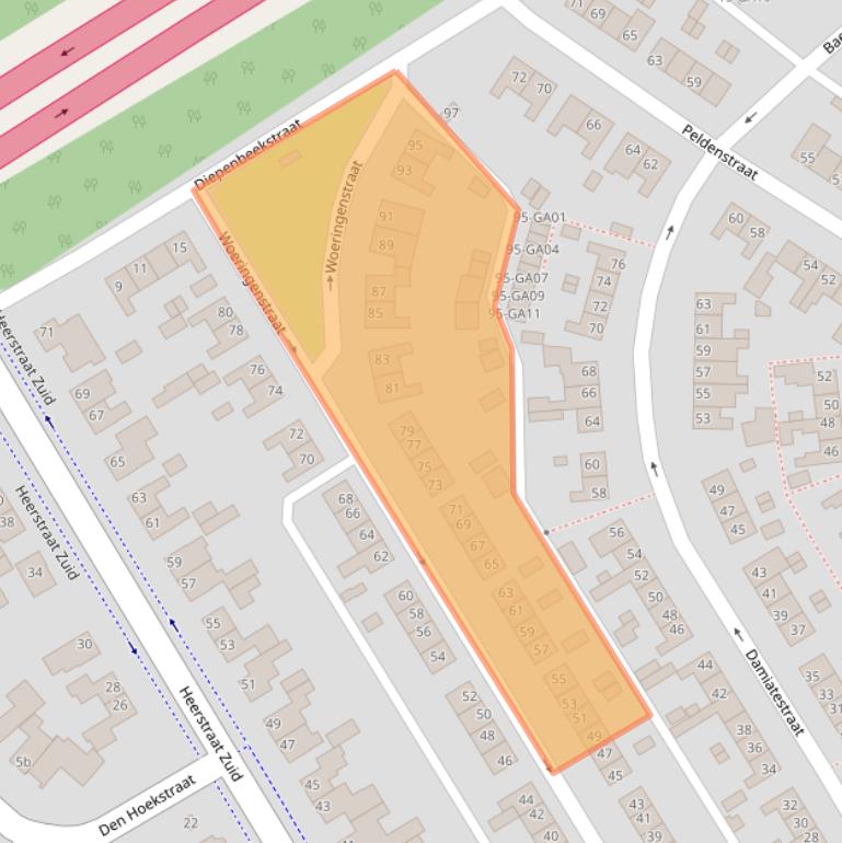 Kaart van postcodegebied 6171PC.
