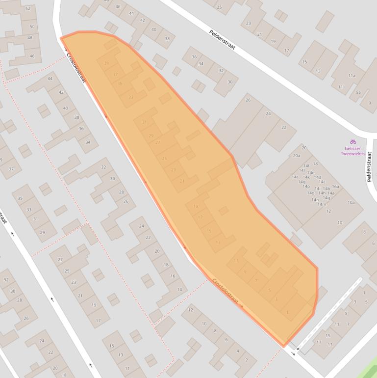 Kaart van postcodegebied 6171PL.