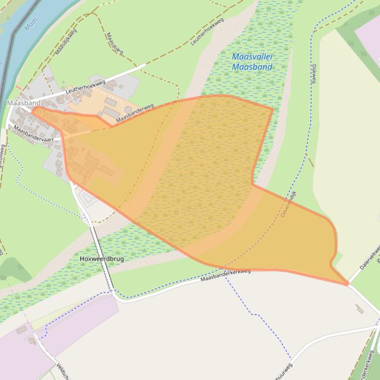 Kaart van postcodegebied 6171RS.