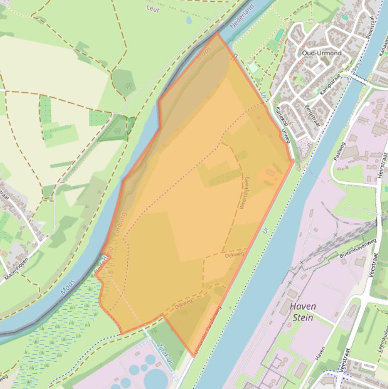 Kaart van postcodegebied 6171RZ.