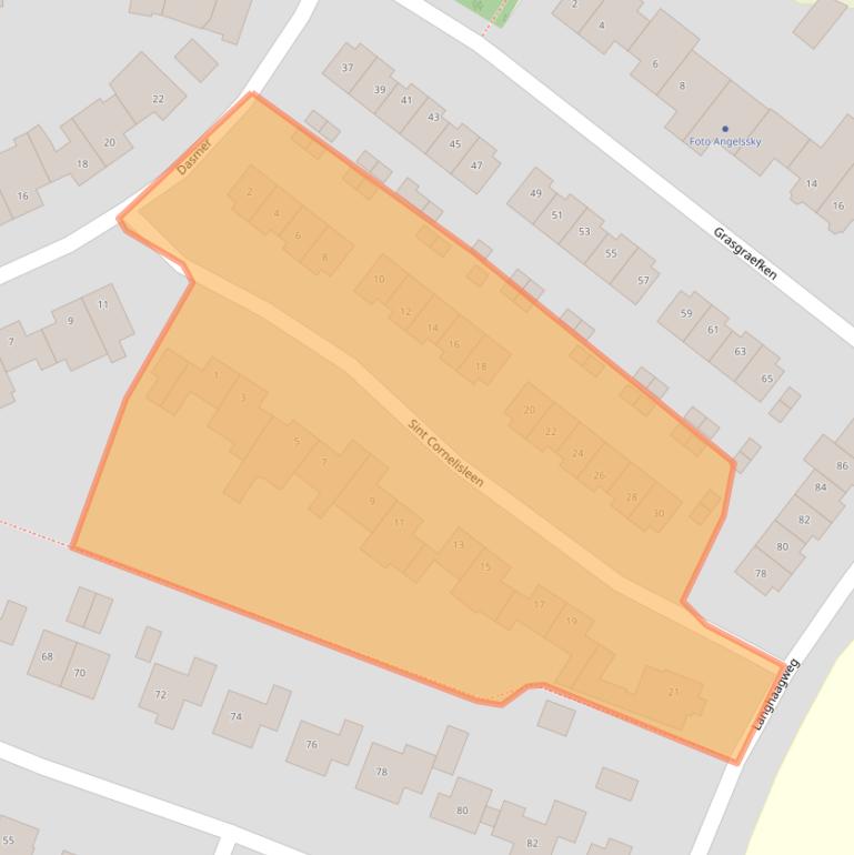 Kaart van postcodegebied 6171SC.