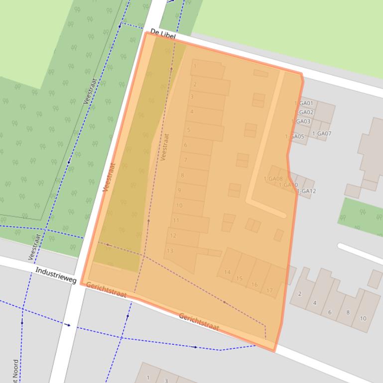 Kaart van postcodegebied 6171TC.