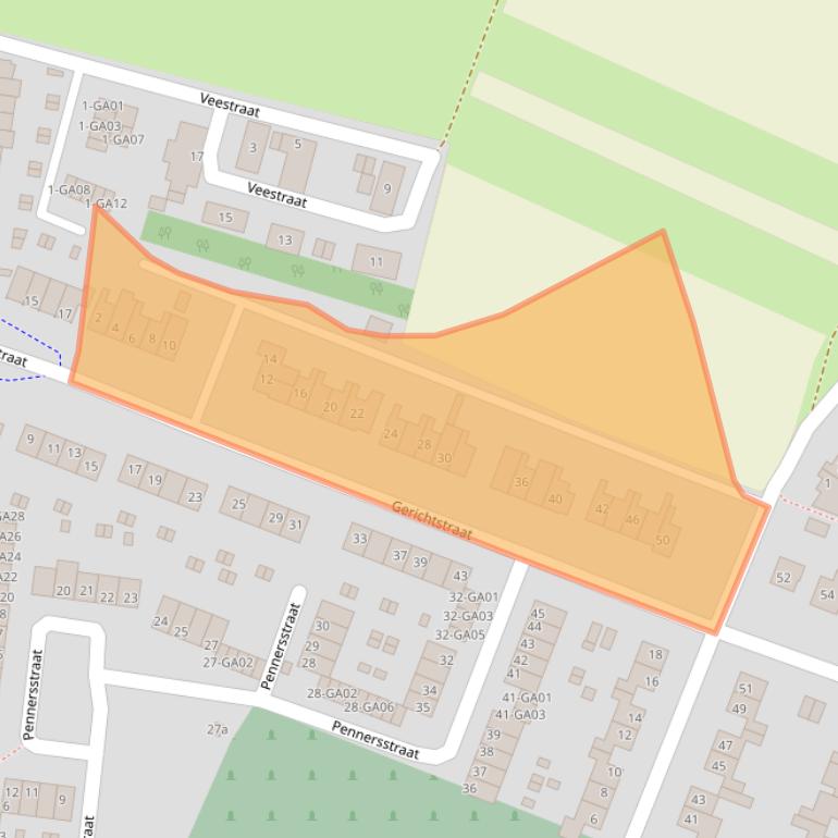 Kaart van postcodegebied 6171TD.