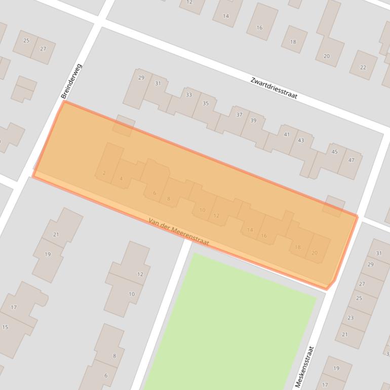 Kaart van postcodegebied 6171TV.