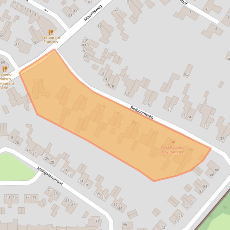 Kaart van postcodegebied 6171VE.