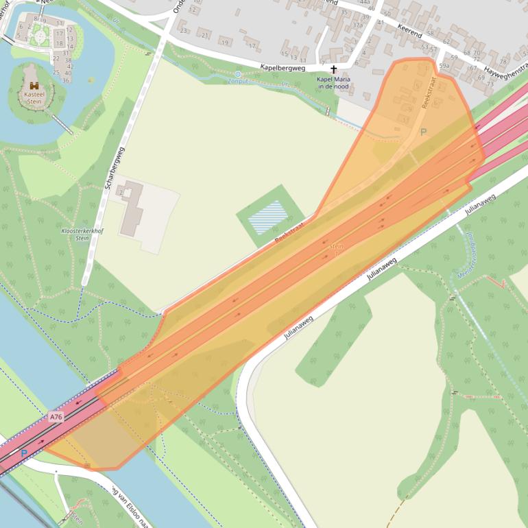 Kaart van postcodegebied 6171VW.