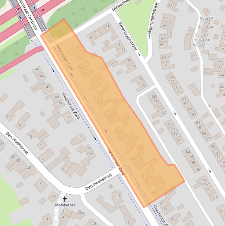 Kaart van postcodegebied 6171XE.