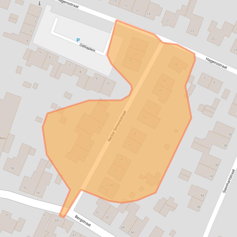 Kaart van postcodegebied 6174RK.