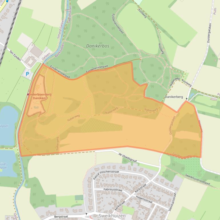 Kaart van postcodegebied 6174SZ.
