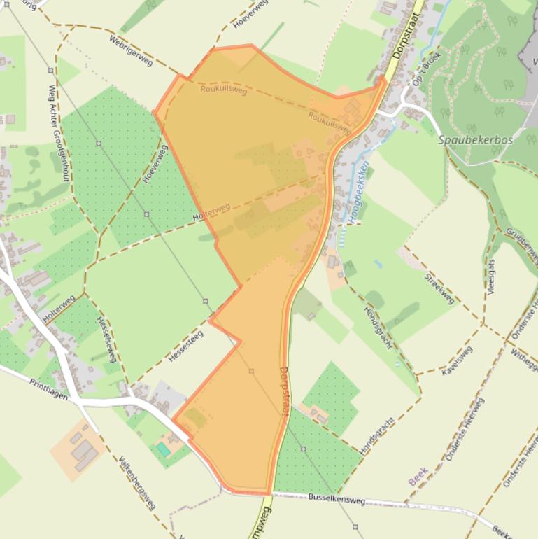 Kaart van postcodegebied 6176AB.