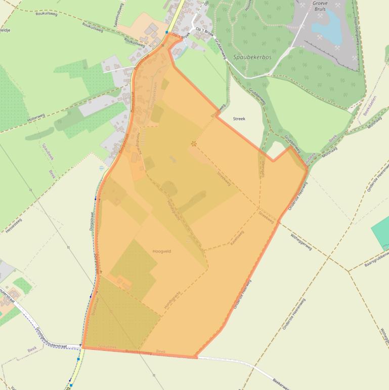 Kaart van postcodegebied 6176AE.