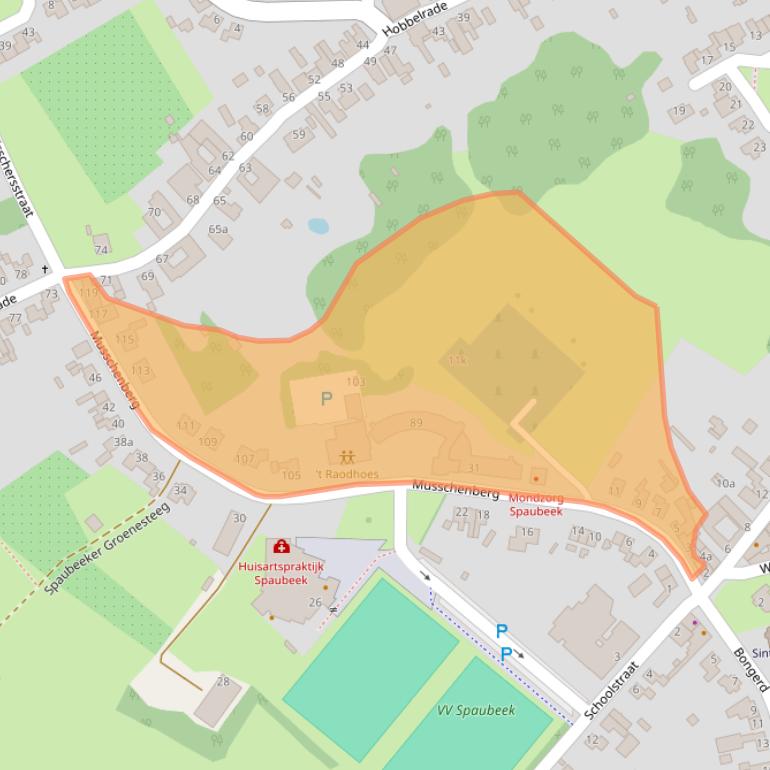 Kaart van postcodegebied 6176BE.