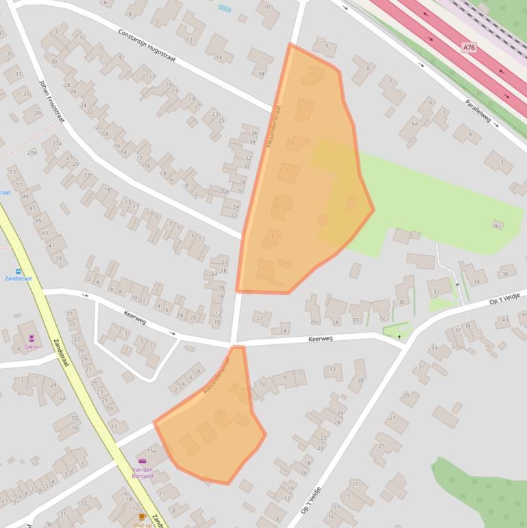 Kaart van postcodegebied 6176BP.