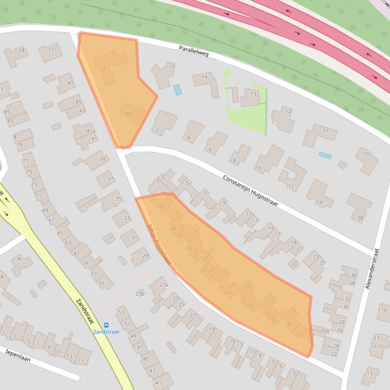 Kaart van postcodegebied 6176BW.