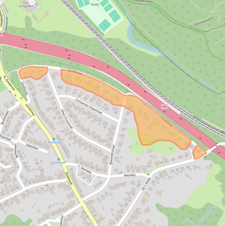 Kaart van postcodegebied 6176BX.