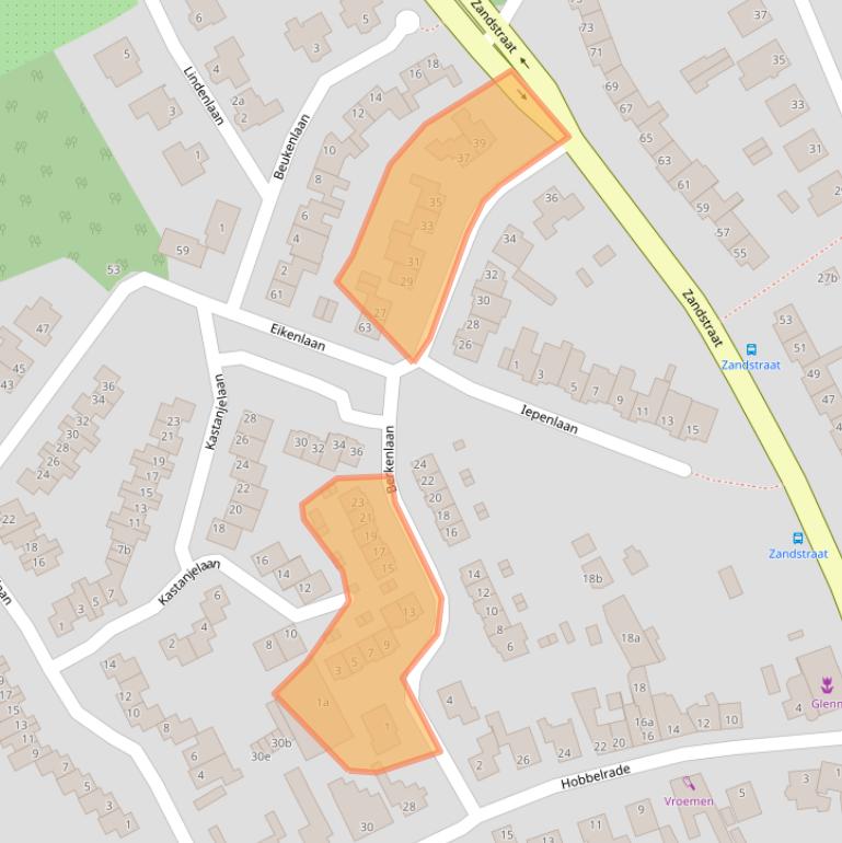 Kaart van postcodegebied 6176DD.