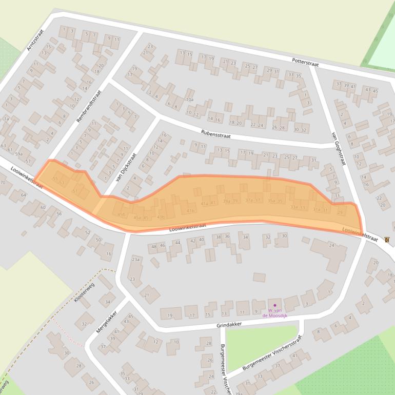 Kaart van postcodegebied 6176EB.