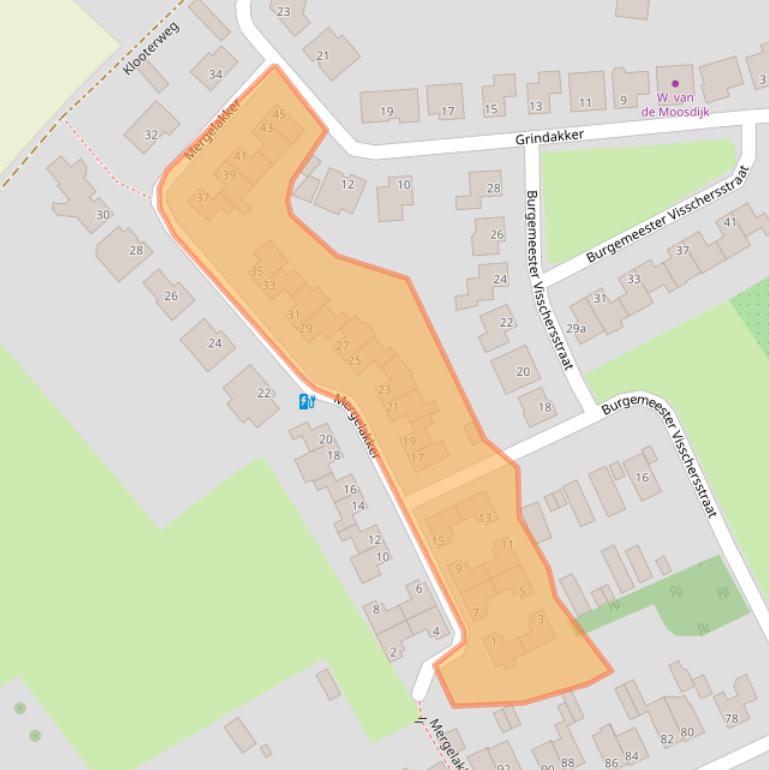 Kaart van postcodegebied 6176JA.