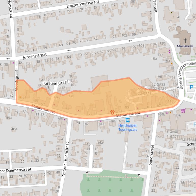 Kaart van postcodegebied 6181AE.