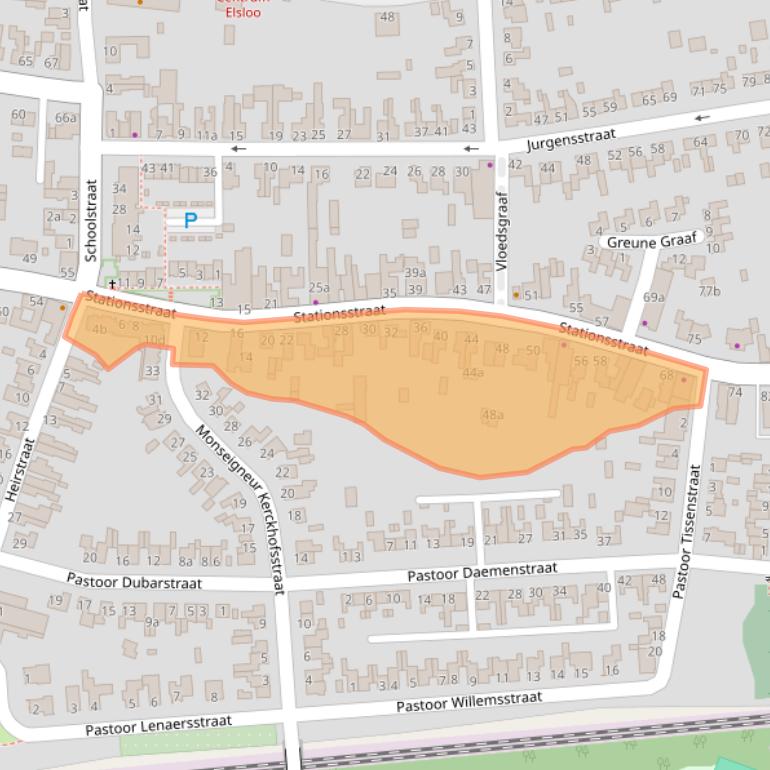 Kaart van postcodegebied 6181AJ.