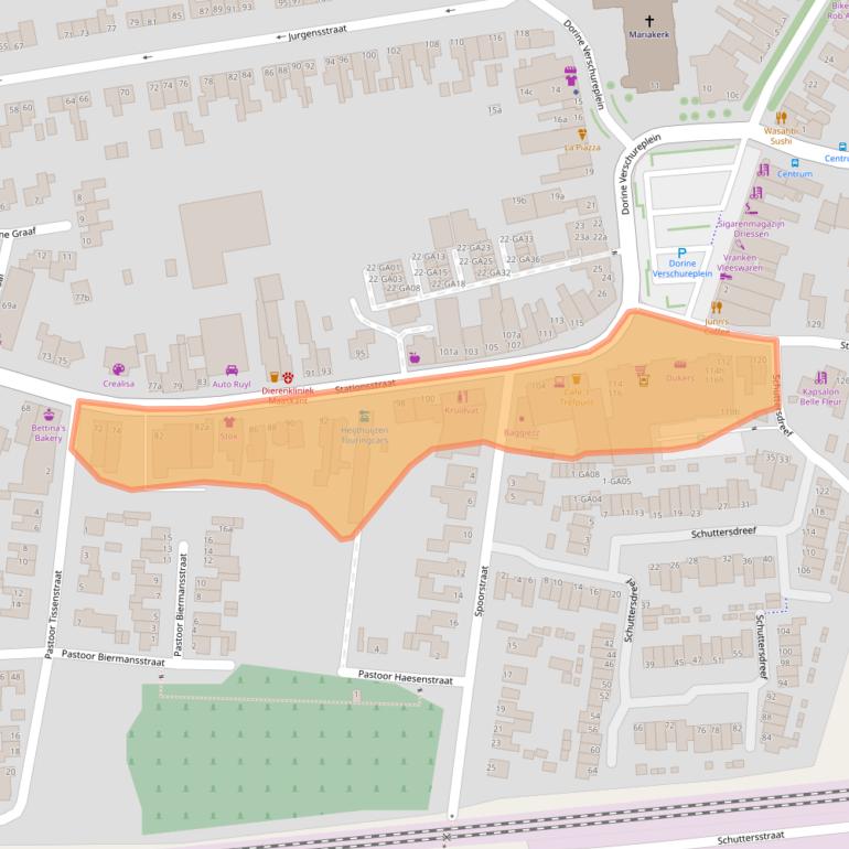 Kaart van postcodegebied 6181AK.