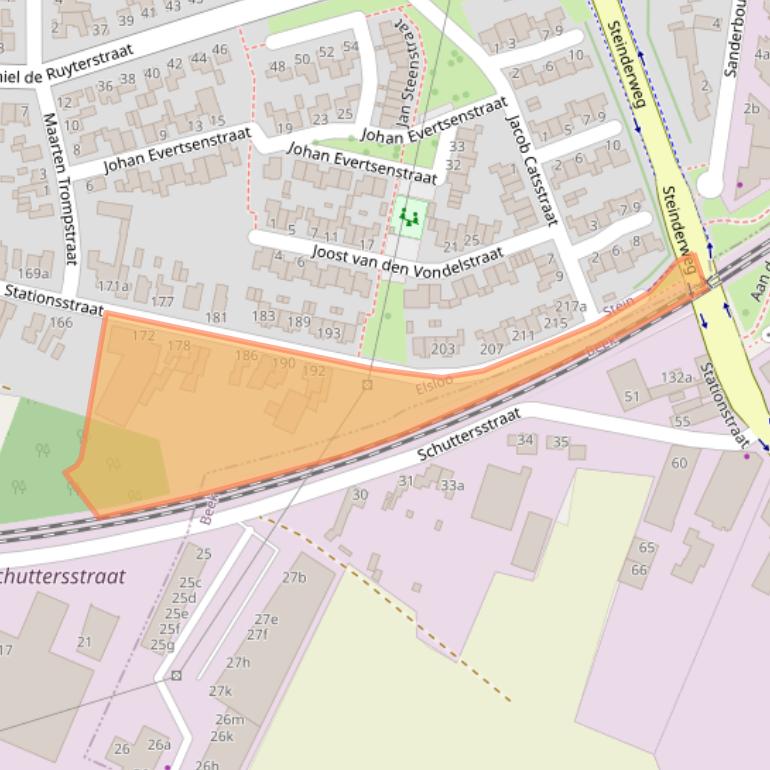 Kaart van postcodegebied 6181AM.