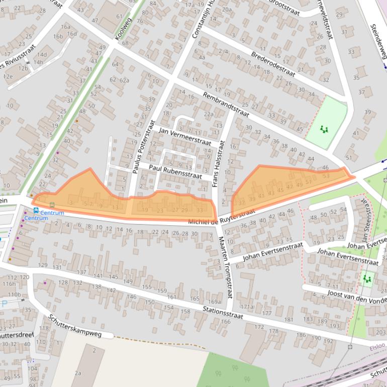 Kaart van postcodegebied 6181AP.