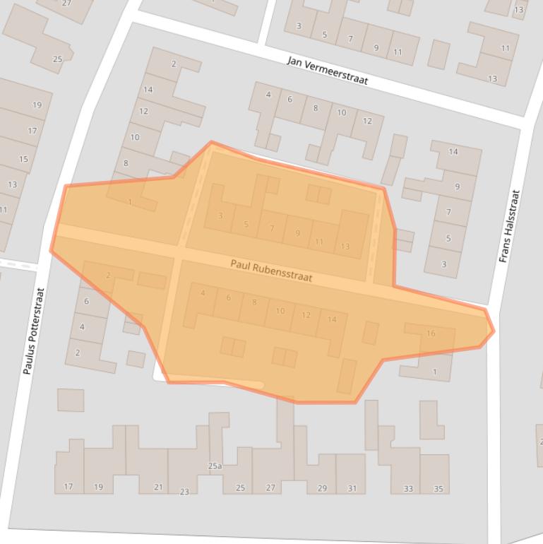 Kaart van postcodegebied 6181AV.