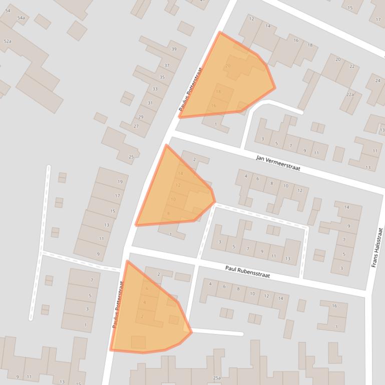 Kaart van postcodegebied 6181AZ.