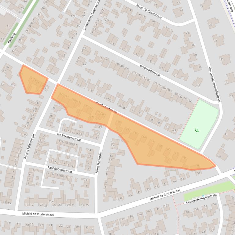 Kaart van postcodegebied 6181BB.