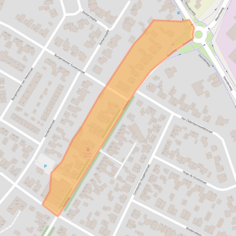 Kaart van postcodegebied 6181BL.