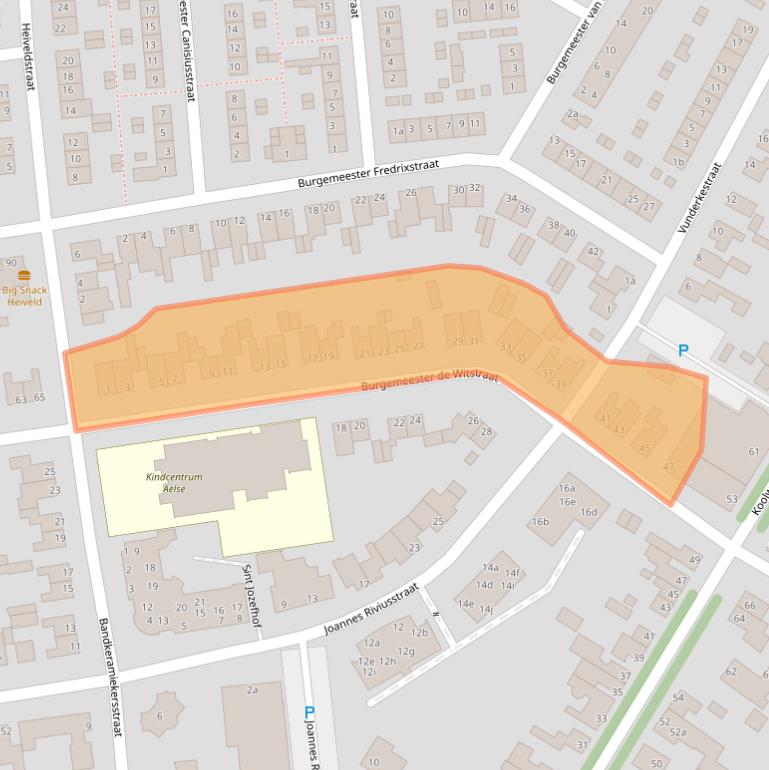 Kaart van postcodegebied 6181BV.