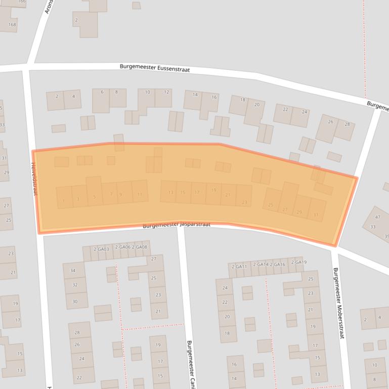 Kaart van postcodegebied 6181CE.