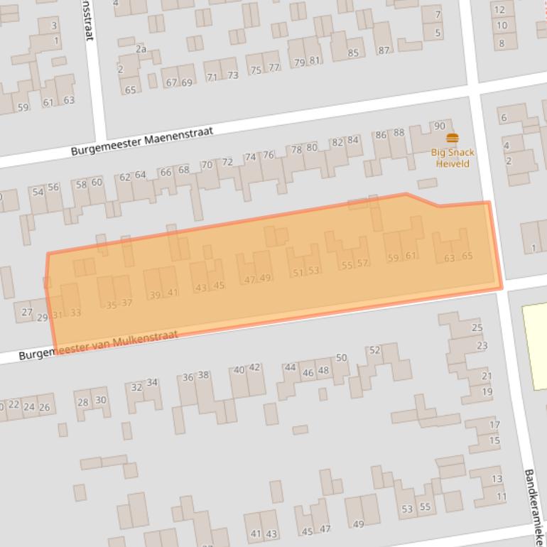 Kaart van postcodegebied 6181CT.