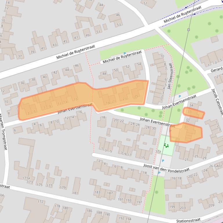 Kaart van postcodegebied 6181DD.