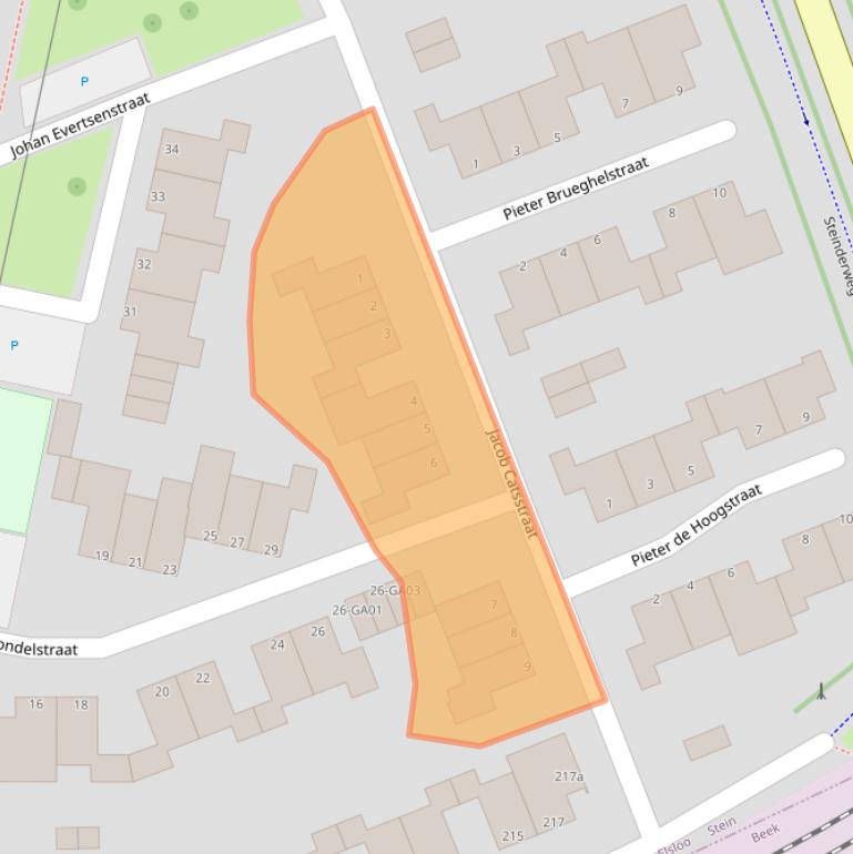 Kaart van postcodegebied 6181DG.