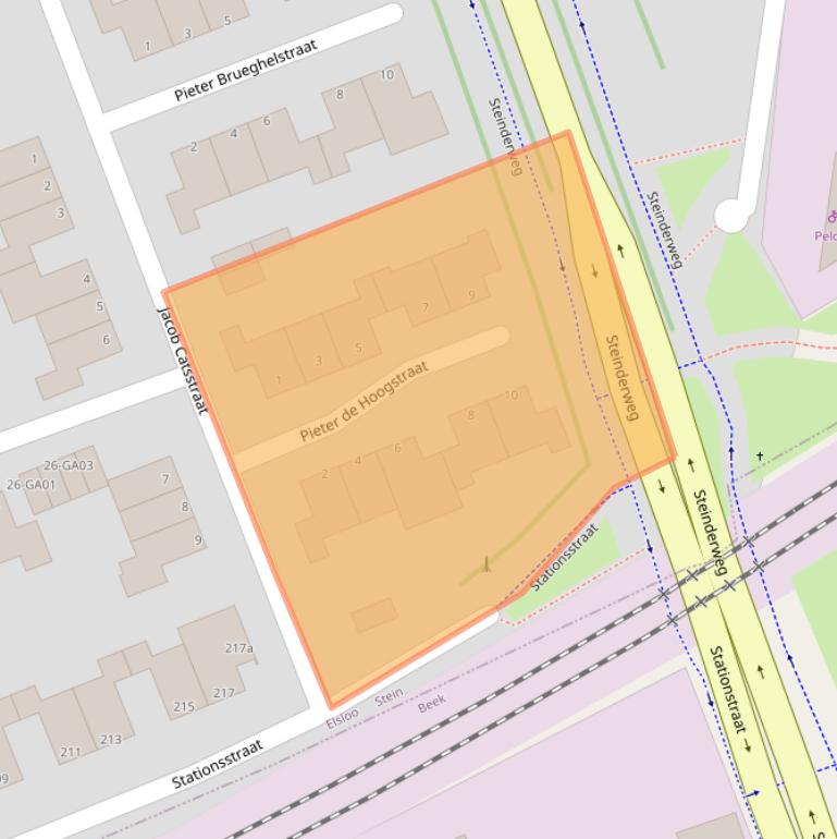 Kaart van postcodegebied 6181DH.