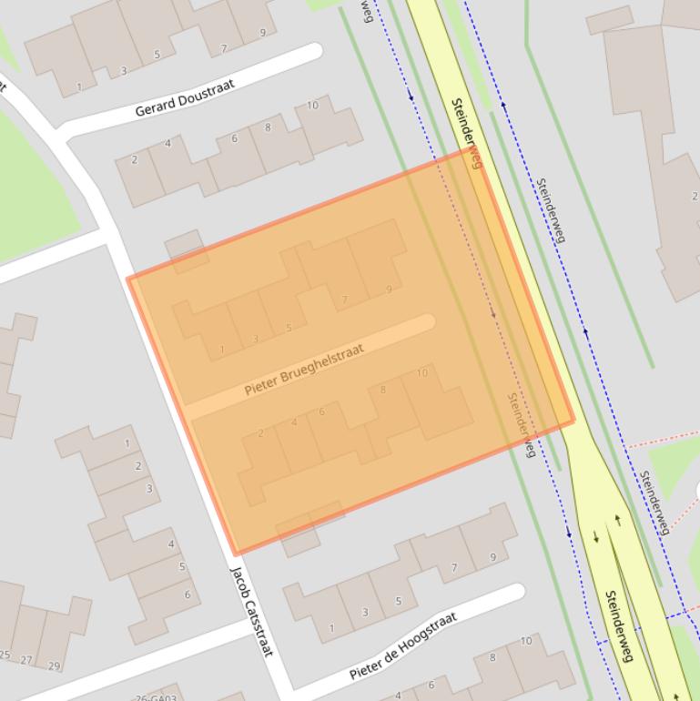 Kaart van postcodegebied 6181DJ.