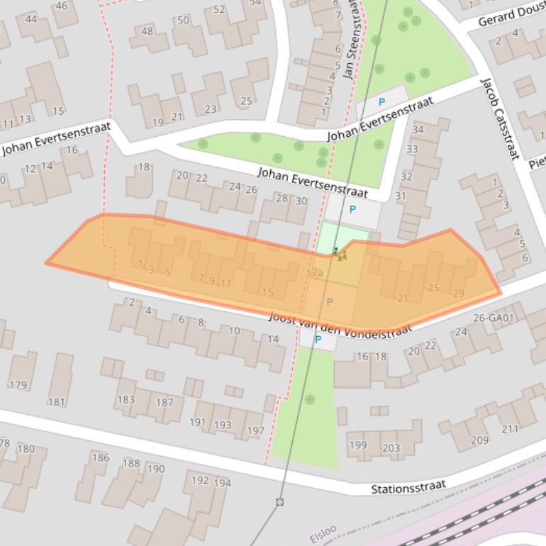 Kaart van postcodegebied 6181DK.