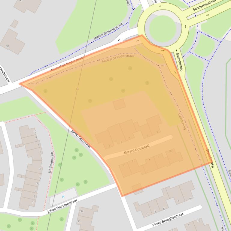 Kaart van postcodegebied 6181DM.