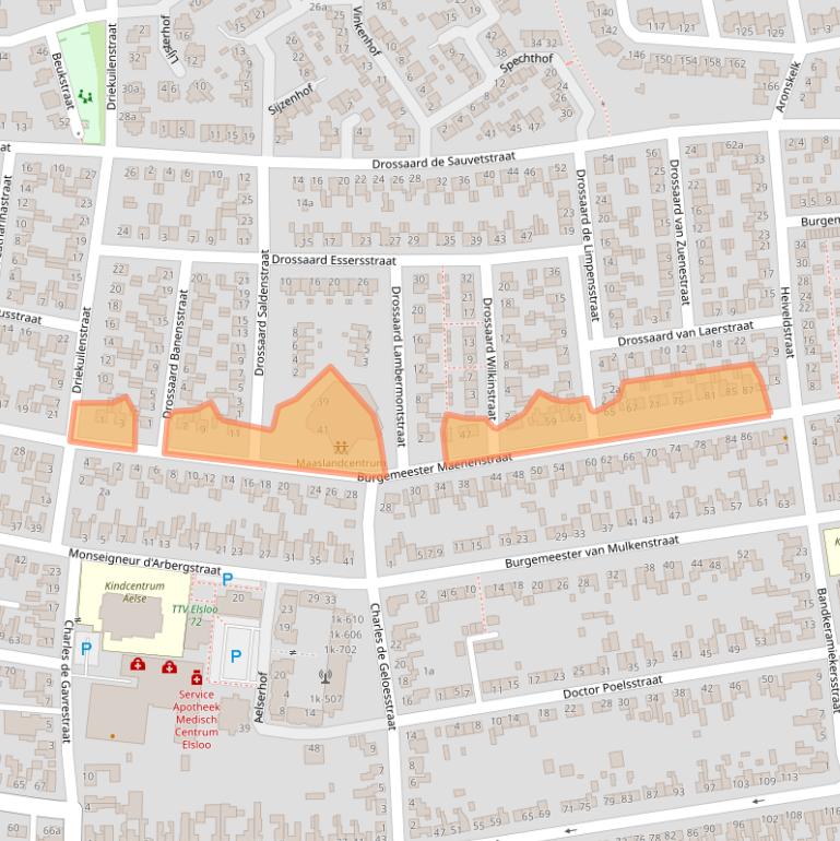 Kaart van postcodegebied 6181EA.