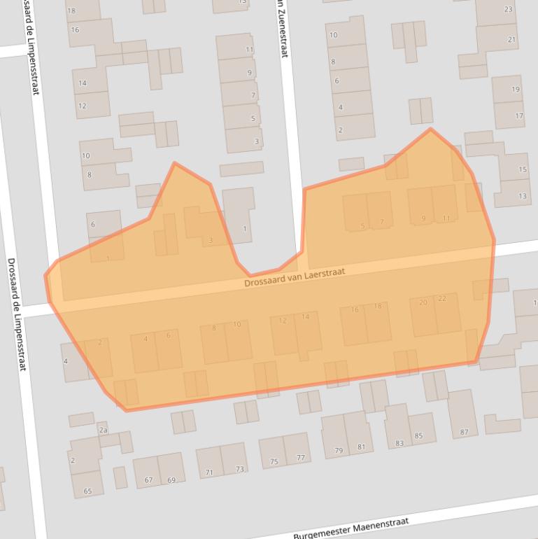 Kaart van postcodegebied 6181ED.
