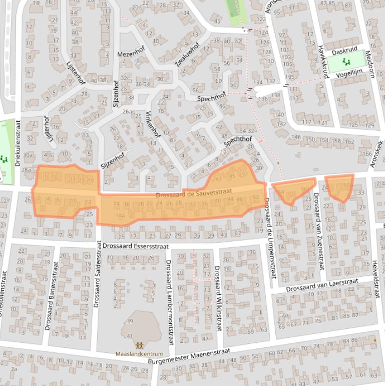 Kaart van postcodegebied 6181ES.