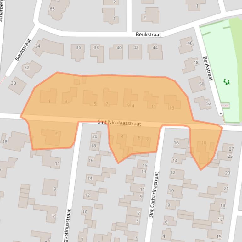 Kaart van postcodegebied 6181EW.