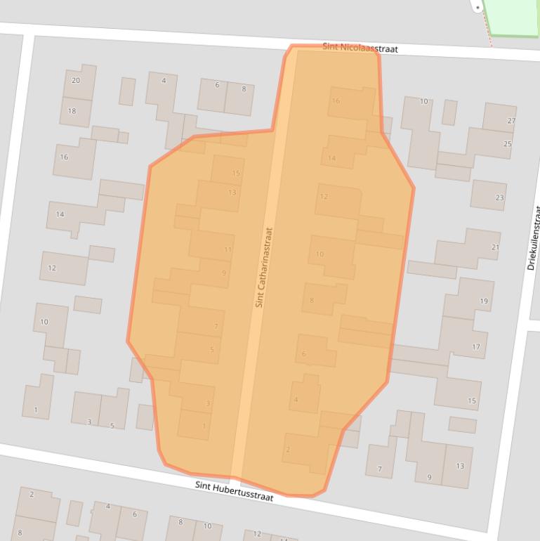 Kaart van postcodegebied 6181EX.