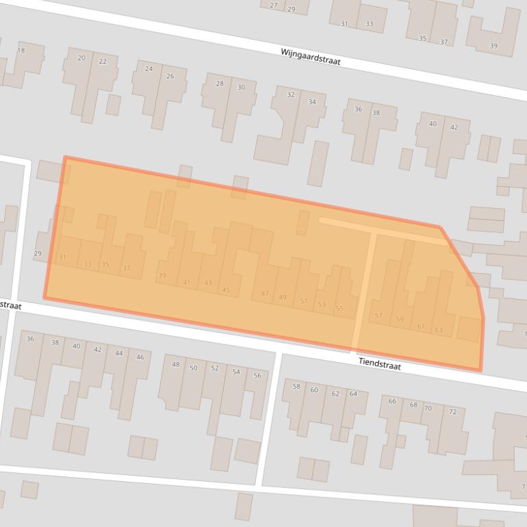 Kaart van postcodegebied 6181GH.